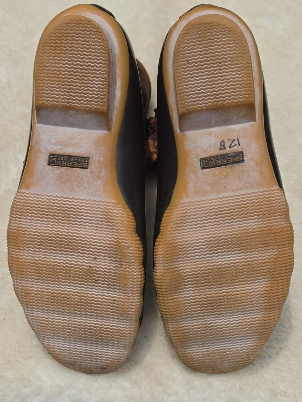 Sperry Top-Sider Duck Boots Women's 8.5 Brown Leather Waterproof Rain Boots